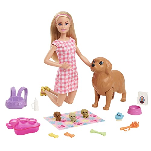 Barbie Doll Newborn Pups Playset - Bellso